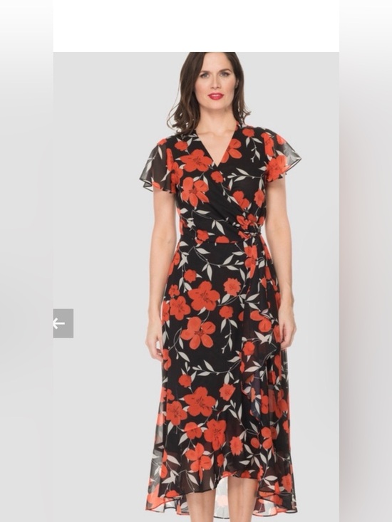 Joseph Ribkoff Dresses & Skirts - Joseph Robkoff flutter sleeve wrap dress - size 16